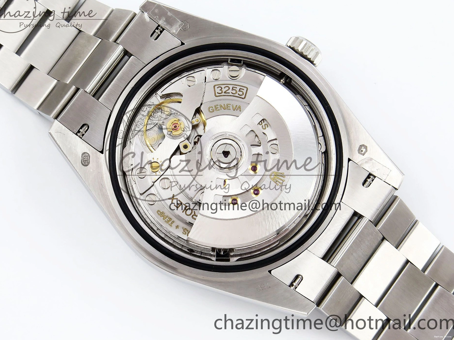 0213 Classic DayDate 40 SS JDF 904L Steel Black Roman Dial on President Bracelet VR3255 V3 (Gain Weight) 1434